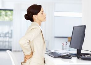 osteochondrosis of the lower back during inactive work